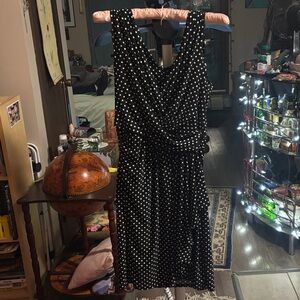 Lauren Ralph Lauren Black Dress with White Dots